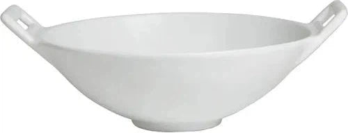 Bugambilia - Classic 22.4 Qt X-Large Round White Deep Wok With Elegantly Textured - FRW15WW