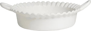 Bugambilia - Classic 2.1 Qt White Rectangular Mexican Cazuela #3 With Elegantly Textured - CZ003WW