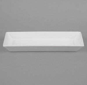 Bugambilia - Classic 33.8 Oz Small White Rectangular Platter With Elegantly Textured - BUD12WW