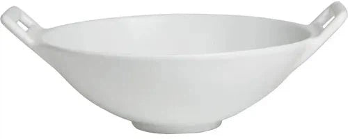 Bugambilia - Classic 3.7 Qt Small Round White Deep Wok With Elegantly Textured - FRW12WW