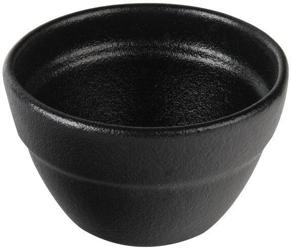 Bugambilia - Classic 48 Oz Small Round Black Miami Bowl With Elegantly Textured - FRD22BB