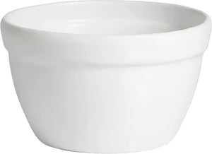 Bugambilia - Classic 48 Oz Small Round White Miami Bowl With Elegantly Textured - FRD22WW