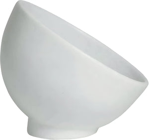 Bugambilia - Classic 67.2 Oz Large Sphere White Bowl With Elegantly Textured - FRD44WW