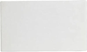 Bugambilia - Classic 6.2" X-Small Rectangular White Disc With Elegantly Textured - DU001WW