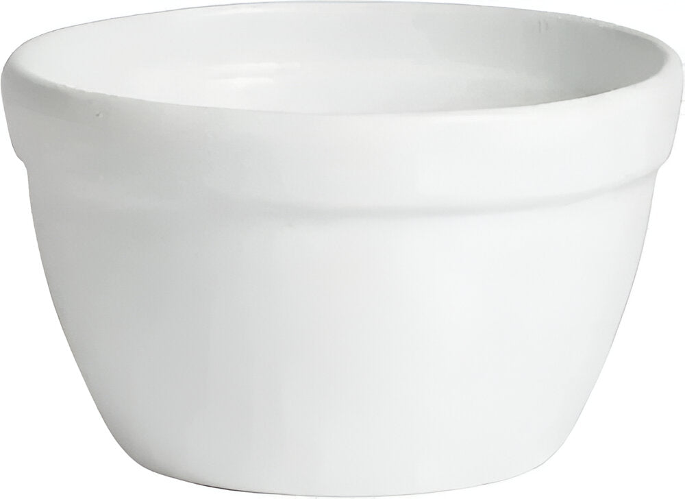 Bugambilia - Classic 80 Oz Medium Round White Miami Bowl With Elegantly Textured - FRD23WW