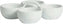 Bugambilia - Mod 10.1 Oz White Round 4 Division Condiment with Handle With Glossy Smooth Finish - MJ601-MOD-WW