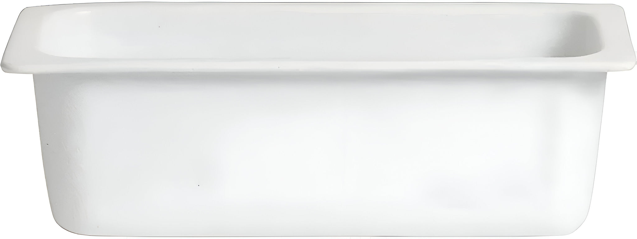 Bugambilia - Mod 13.7 Qt White Rectangular Full Size Deep Food Pan With Glossy Smooth Finish - IH1FD-MOD-WW