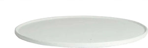 Bugambilia - Mod 14.4" Small Round White Disc with Rim With Glossy Smooth Finish - DR202-MOD-WW