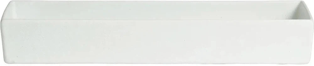 Bugambilia - Mod 151.68 Oz White Rectangular Straight Sided Salad Bar Bowl With Elegantly Textured - COMP50WW