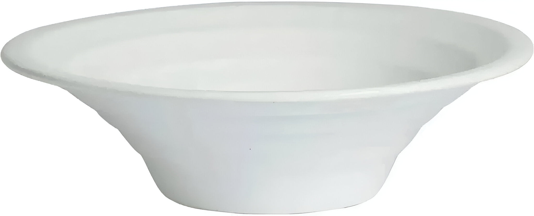 Bugambilia - Mod 156.8 Oz Large Round White Concentric Deep Bowl With Glossy Smooth Finish - FRD14-MOD-WW