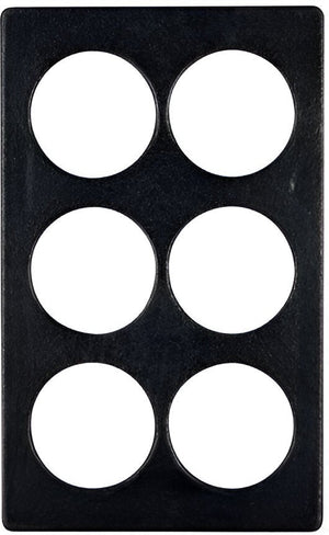 Bugambilia - Mod 20.82" x 12.75" Black Resin Coated Single Tile with Six Round Openings Fits For IR012 - T0A18-MOD
