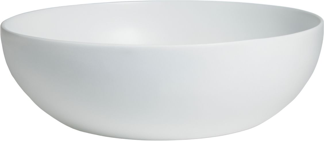 Bugambilia - Mod 372 Oz Large Deep White Round Bowl With Glossy Smooth Finish - BRD17-MOD-WW