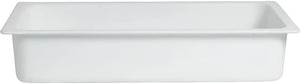 Bugambilia - Mod 3.3 Qt White Rectangular Half Size Long Food Pan With Glossy Smooth Finish - IH2/4-MOD-WW