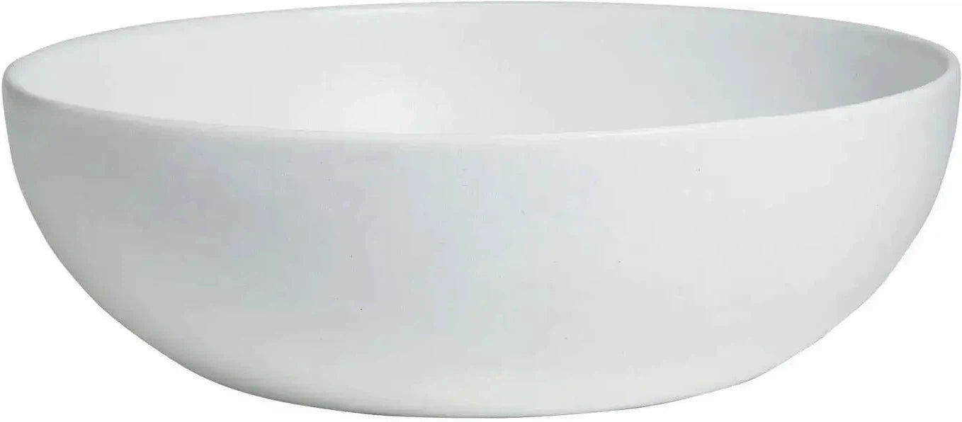 Bugambilia - Mod 507.2 Oz X-Large Deep White Round Bowl With Glossy Smooth Finish - BRD18-MOD-WW