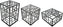 Bugambilia - Mod Steel Rectangular Set of 3 Powder-Coated Aluminum Mondrian Risers - MONPDCSETST