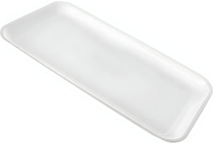 CKF Inc. - 10.6" x 5.4" x 0.8", 35/5S White Foam Meat Packaging Tray, Pack of 500 - 88135