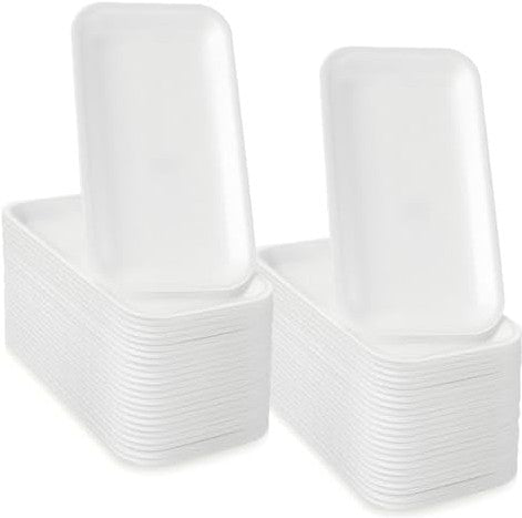 CKF Inc. - 15.4 x 38.6 x 14.6", 15P White Foam Meat Packaging Tray, Pack of 200 - 88156