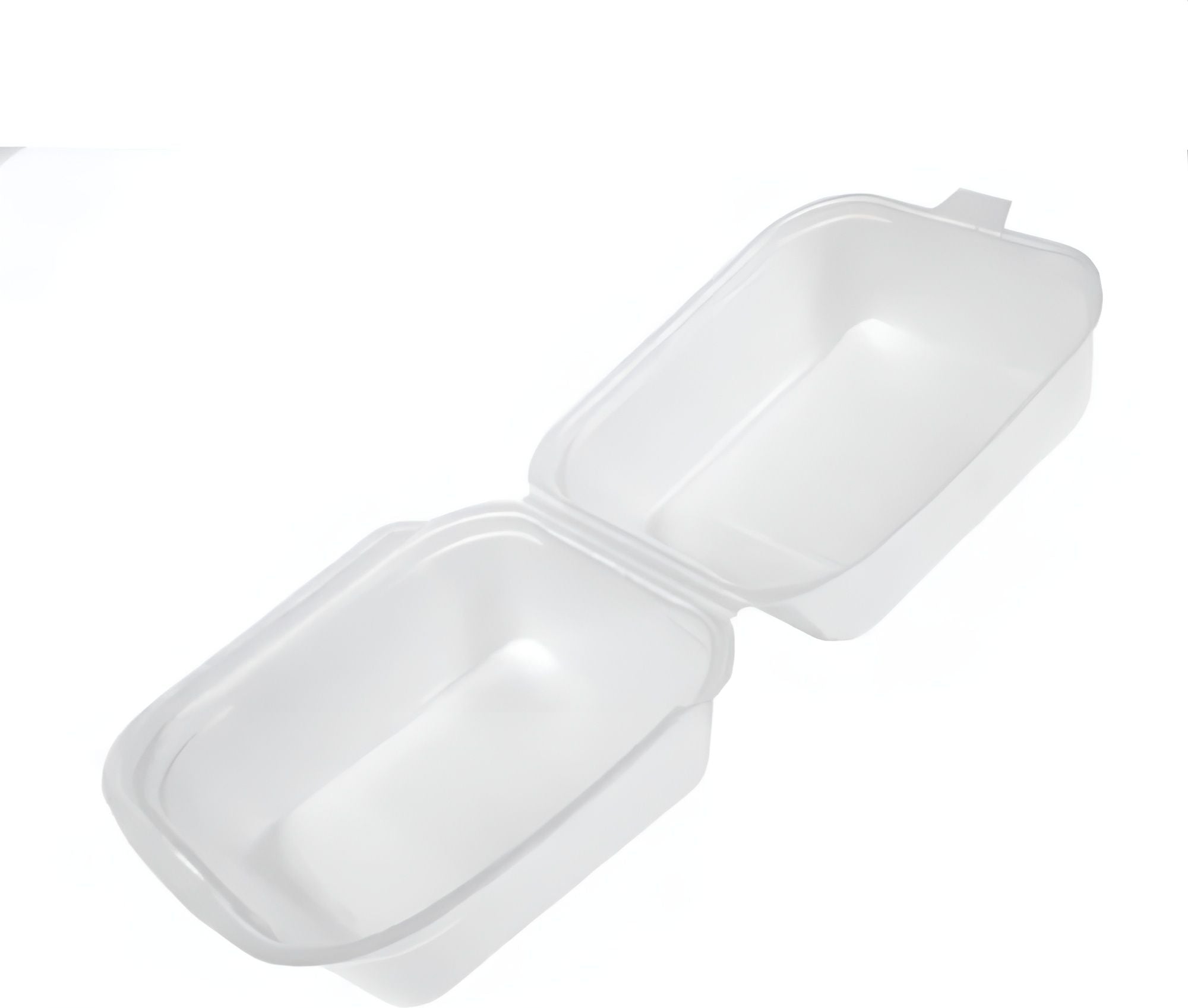 CKF Inc. - 5" x 5" x 3" SQ5 White S Sandwich Foam Hinged Container, Pack of 500 - 87522