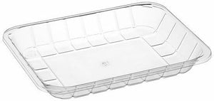 CKF Inc. - 5.93 x 8.375 x 1.1225", #8P Clear RPET Plastic Meat Tray, 300/Cs - 86680