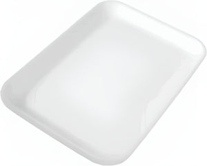 CKF Inc. - 8.25" x 5.75" x 0.6", 2-S White Foam Tray Meat Packaging, Pack of 500 - 88103