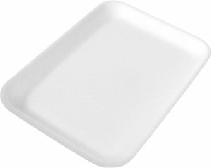 CKF Inc. - 8.25" x 5.75" x 1", No. 2 White Foam Tray, Pack of 500 - 88102