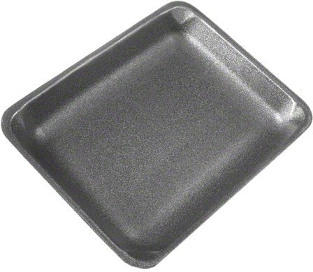 CKF Inc. - 9.1 x 7.0x 1.3", #4P Black RPET Plastic Meat Packaging Tray, Pack of 480 - 86515