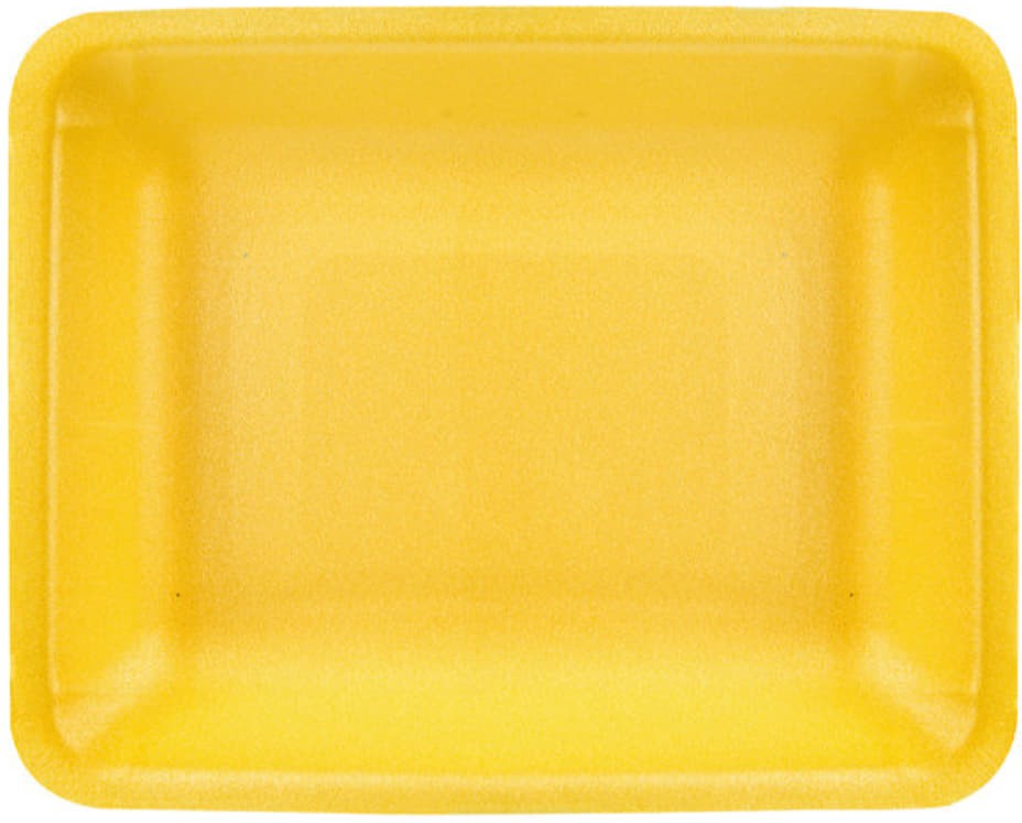 CKF Inc. - 9.25" x 7.25" x 1.25" Yellow Foam Tray, 500/Cs - 87899