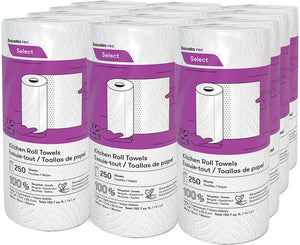 Cascades Tissue Group - 250 Sheets Select 2 Ply Household Hand Towels, Pack of 12 - K250