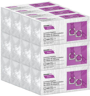 Cascades Tissue Group - Select 1 ply Luncheon Napkins, Pack of 6000 - N020