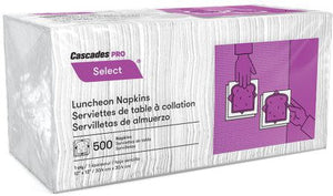 Cascades Tissue Group - Select 1 ply Luncheon Napkins, Pack of 6000 - N020