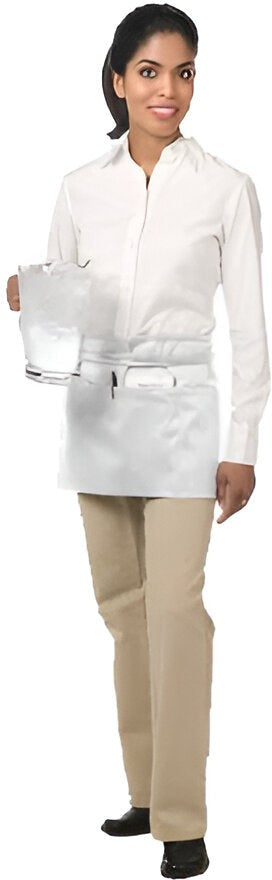 Chef Revival - 24" x 12" Poly-Cotton Burgundy Waist Apron With 3 Pocket - 605WAFH