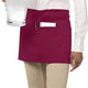 Chef Revival - 24" x 12" Poly-Cotton Burgundy Waist Apron With 3 Pocket - 605WAFH