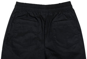 Chef Revival - Poly-Cotton Black Comfy Fit Baggy Pant with 2" Elastic Waistband -P020BK