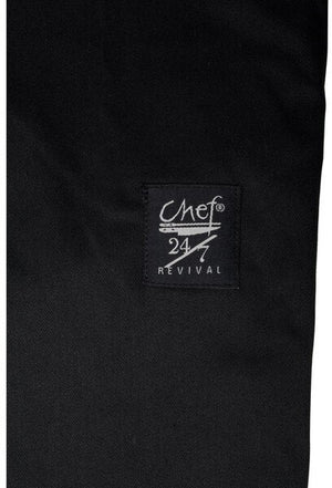 Chef Revival - Poly-Cotton Black Comfy Fit Baggy Pant with 2" Elastic Waistband -P020BK