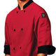 Chef Revival - Poly Cotton Tomato Crew Fresh 3/4 Sleeve Chef Jacket With 8 Black Buttons - J134TM