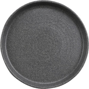 Cheforward - Infuse 10" Stone Grey/Black Medium Plate With Edge Rim - INF215