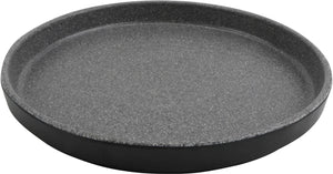 Cheforward - Infuse 10" Stone Grey/Black Medium Plate With Edge Rim - INF215