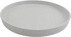 Cheforward - Infuse 12" Stone Natural/Black Large Plate With Edge Rim - INF116