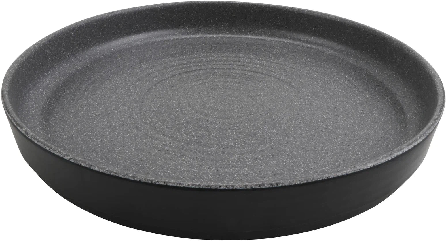 Cheforward - Infuse 16" Stone Grey/Black X-Large Plate With Edge Rim - INF217