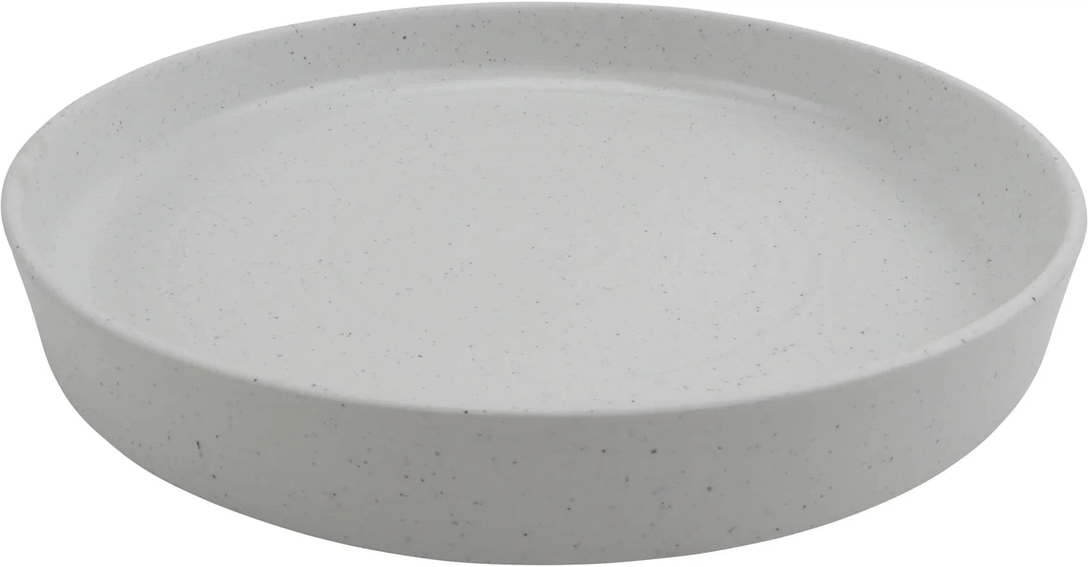 Cheforward - Infuse 16" Stone Natural/Black X-Large Plate With Edge Rim - INF117