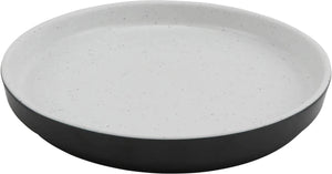 Cheforward - Infuse 8.14" Stone Natural/Black Small Plate With Edge Rim - INF114