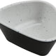 Cheforward - Revive 3.5 Oz Stone Natural/Black Triangle Melamine Ramekin with Organic Hammered Texture - 30282-BK/SN