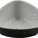 Cheforward - Revive 4.5 Oz Stone Natural/Black Triangle Melamine Ramekin With Organic Hammered Texture - 30482-BK/SN