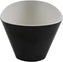 Cheforward - Revive 50 Oz Black/Touch of Honey Triangle Melamine Bowl with Hammered Texture (57 Oz Rim-Full) - 30461-TOH/BK