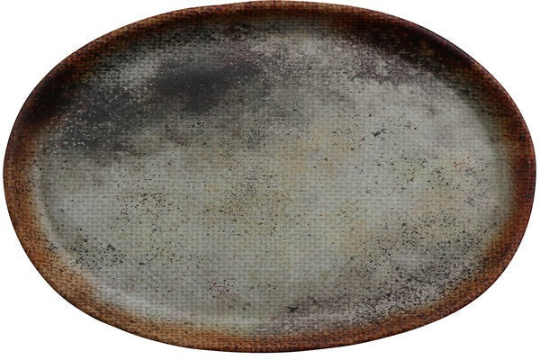 Cheforward - Savor 12" x 7.75" Oval Woven Melamine Plate - 21142-WVN