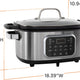 Chef's Choice - 6 Qt Capacity Black Stainless Steel Non-Stick Extra-Large 20-in-1 Multi Slow Cooker - VCCC20SS13