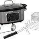 Chef's Choice - 6 Qt Capacity Black Stainless Steel Non-Stick Extra-Large 20-in-1 Multi Slow Cooker - VCCC20SS13