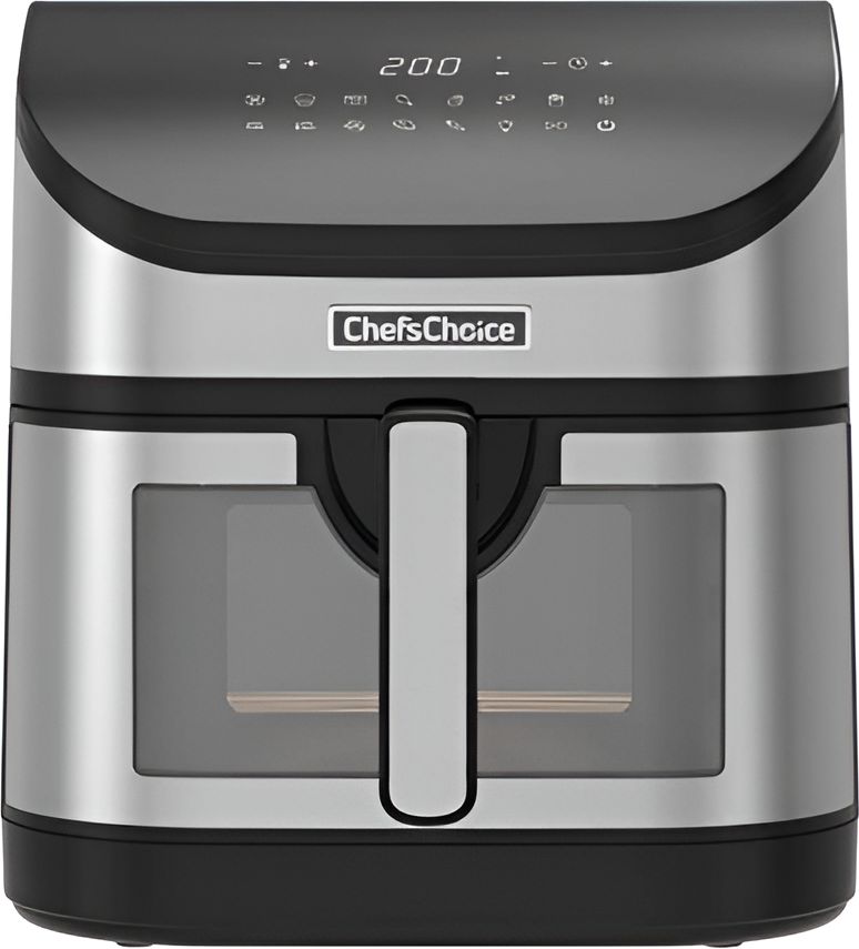 Chef's Choice - 7 QT Stainless Steel Air Fryer with Clear Window and 13 Presets - AFCC7QSS13