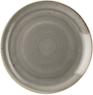Churchill - 10.25" Super Vitrified Stonecast Peppercorn Grey Intermediate Coupe Plate, Set of 12 - SPGSEV101