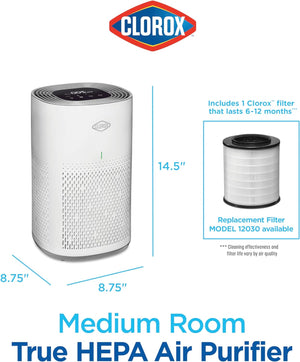 Clorox - Medium Room True HEPA Air Purifier - 11030